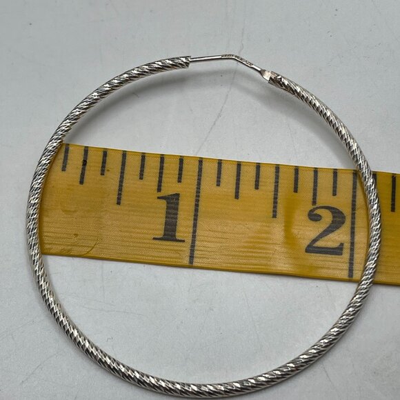 925 Sterling Silver Hoops - Picture 7 of 7